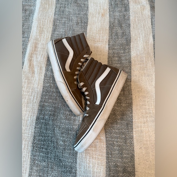 VANS Sk8 High Top Brown Suede Lace Up Sneakers Walnut Color Mens SZ 9.5 Unisex - Picture 4 of 7